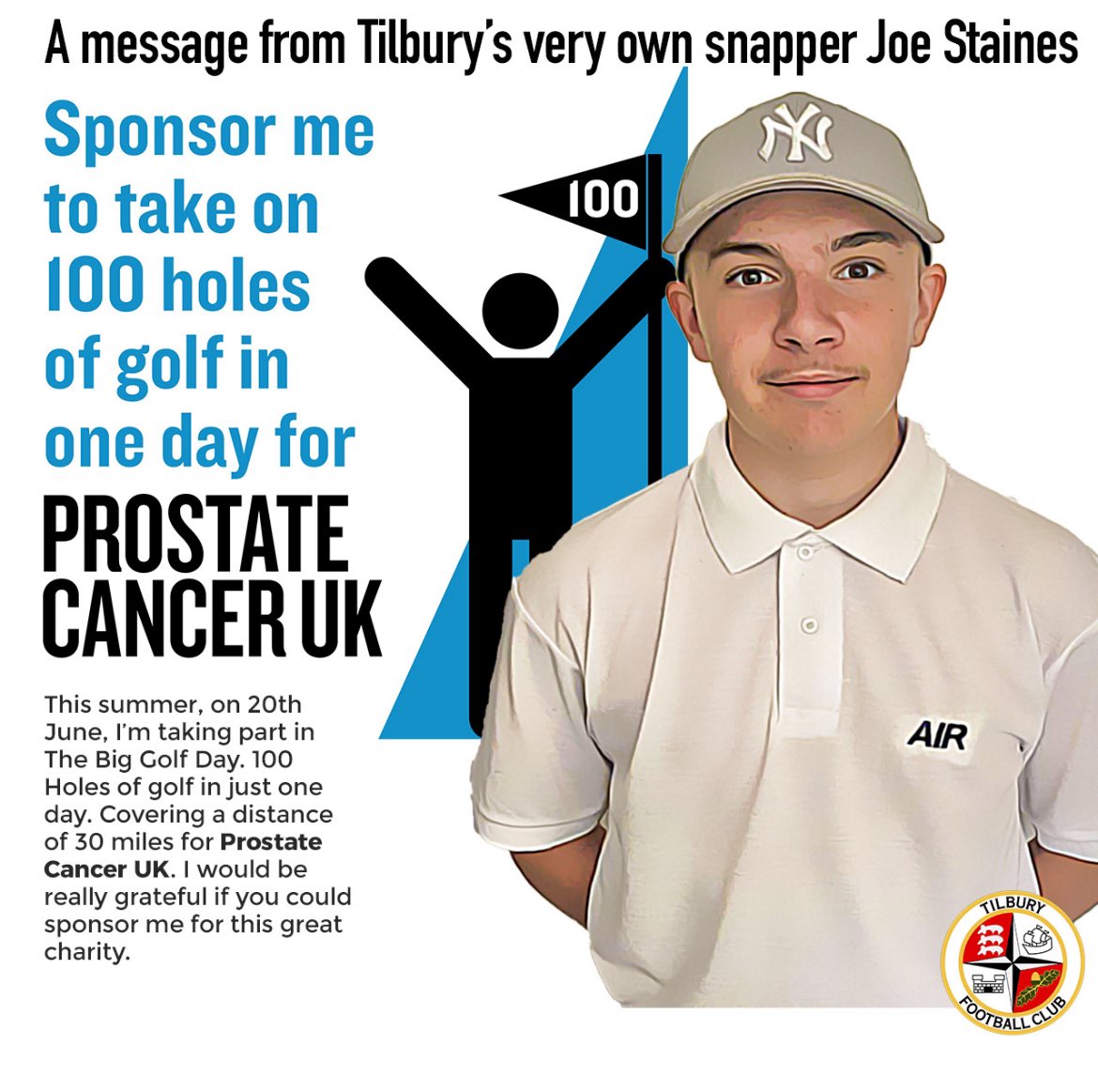 ⛳️ On 20th June, club photographer @JosephStaines1 is taking part in The Big Golf Day to raise money for @ProstateUK 👇 If you can, please donate to support Joe! 🔗 justgiving.com/fundraising/th… #COYD | #DockersAsOne
