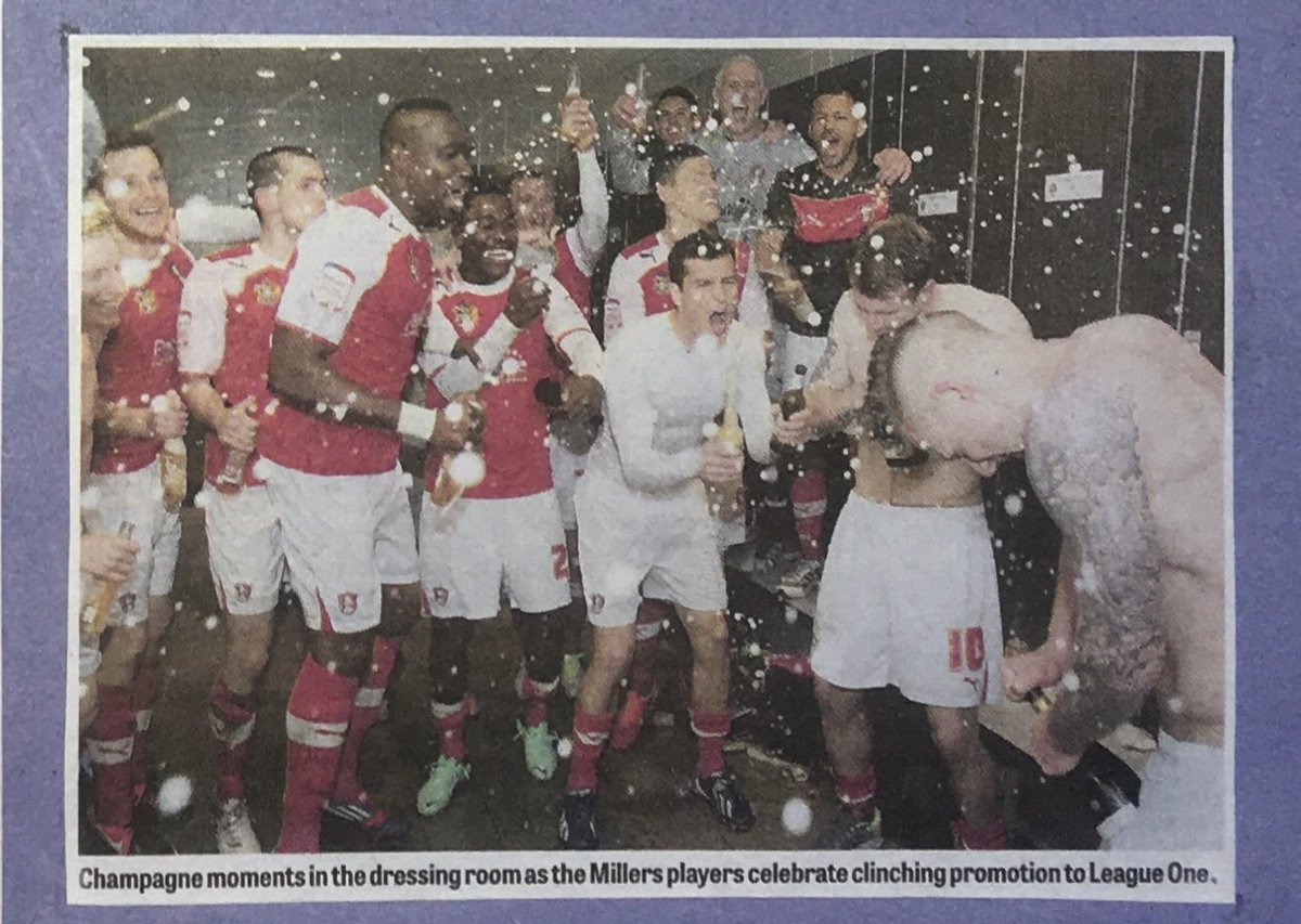 OTD 2013 Rotherham Utd 2 Aldershot 0 #rufc Party time at NYS as the Millers are promoted from LG2 , Johnny Mullins & @leefreck8 with the goals. @benpringle18 @dannardiello @karibestmeister @joe_skarz @michaeloconnor8 @kieran_agard @david8noble 🏆🥈27.4.13