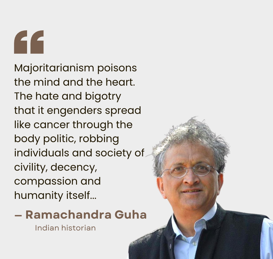 ‘Modi’s Majoritarianism Is a Poison and Cancer That Can Destroy the Soul of India’: Ramachandra Guha Link: thewire.in/video/modis-ma…