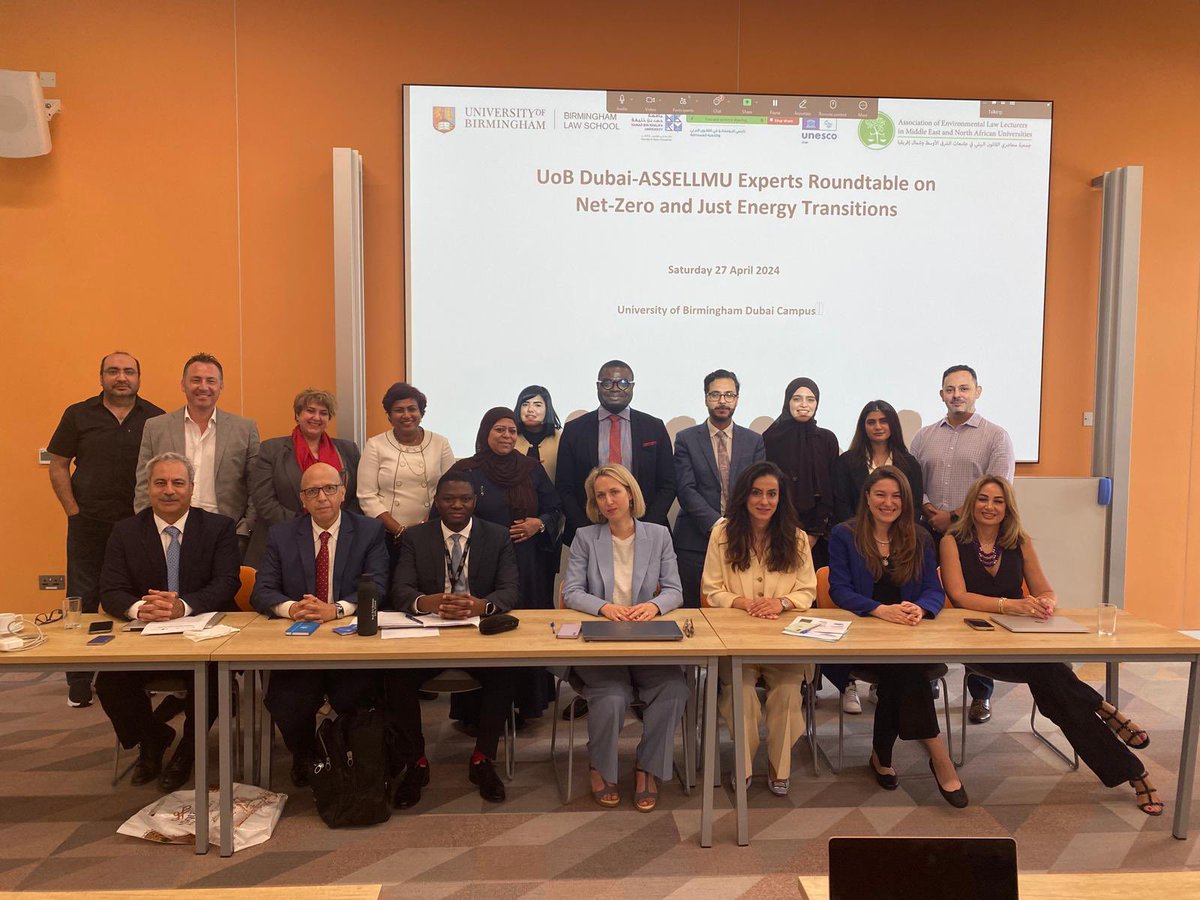 I arrived in Dubai, United Arab Emirates at the @birminghamdubai for the Experts Roundtable on #NetZero & Just #Energytransitions, organized in partnership with @UNESCOChairHBKU & @ASSELLMU. Great to connect with experts working on energy & climate innovation in the #Mena region
