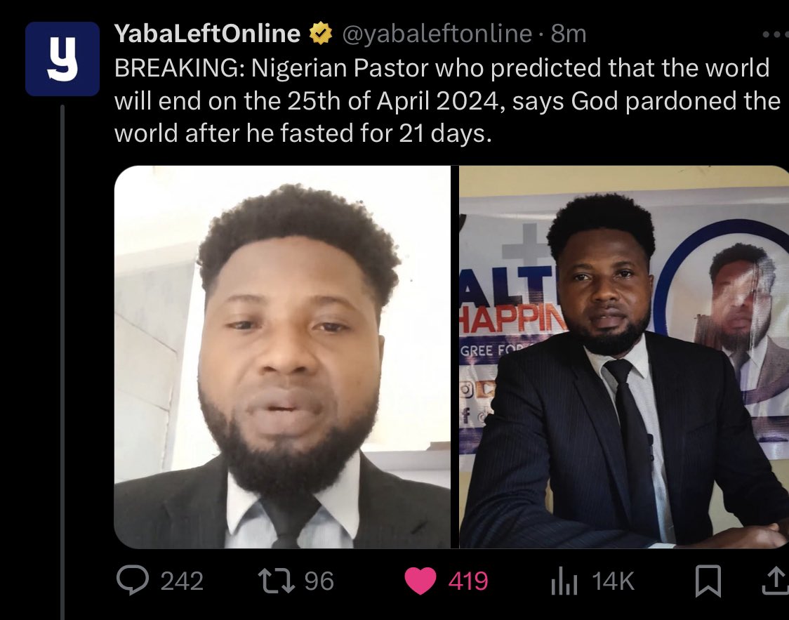 @yabaleftonline Check the Likes number, algorithm no dey disappoint 💀