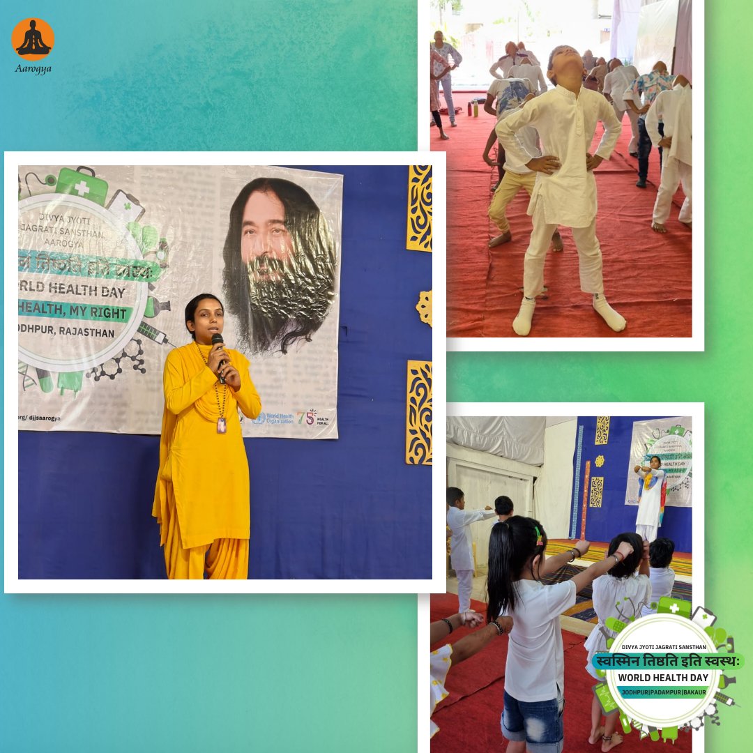 djjsaarogya's tweet photo. Under its month-long initiative for #WorldHealthDay, #DJJS Aarogya held 2 #HealthWorkshops at Padampur and Bakaur in April, 2024, which served 183 individuals and 1 health workshop at Jodhpur, Rajasthan, which served 120 individuals fostering health and wellness. #aarogya https://t.co/jFKd60NtfY