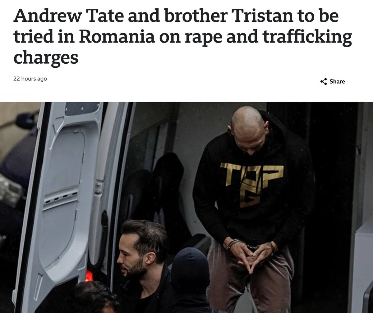 If Andrew and Tristan Tate are found guilty of Rape and human trafficking, will their supporters still support them?