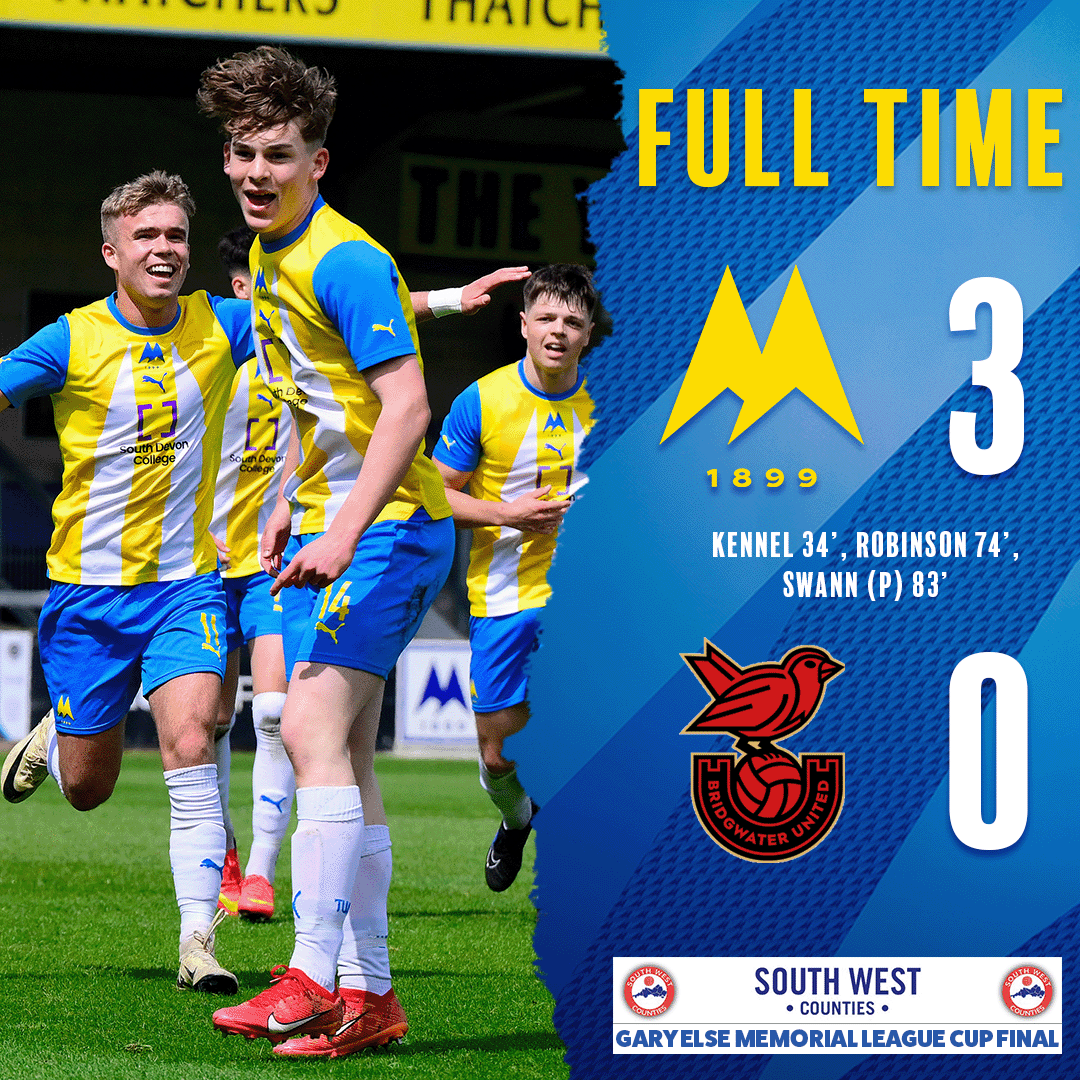 TUFC1899's tweet photo. FT | They've done it!
π United's Under-18s have retained the Gary Else Memorial League Cup at Plainmoor!
3-0
#tufc #TORBRI https://t.co/gHqgWJEoap