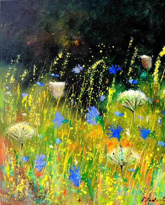 Wildflowers 
Oil 
Painting 
By
Pol Ledent  (Belgian)