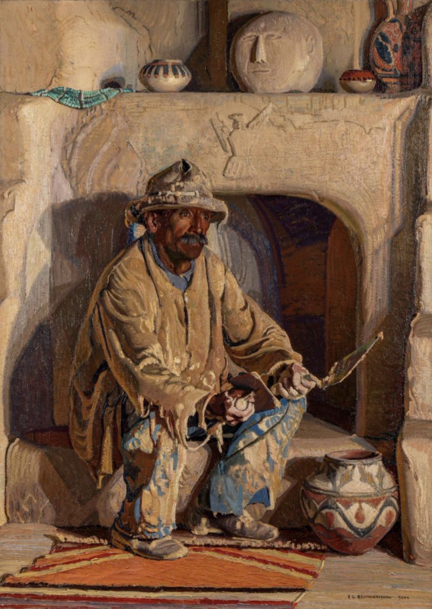 The Plasterer, Ernest Leonard Blumenschein (American, 1874 - 1960) 1921 oil on linen