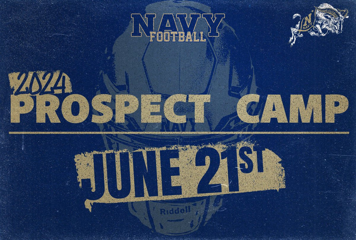 Think you have what it takes to play for @NavyFB? Come show it. A great opportunity to work, learn and compete. Don’t miss out! Click the link👇👇 navysports.evenue.net/events/SC-FB#_… #GoNavy | #NavyOL