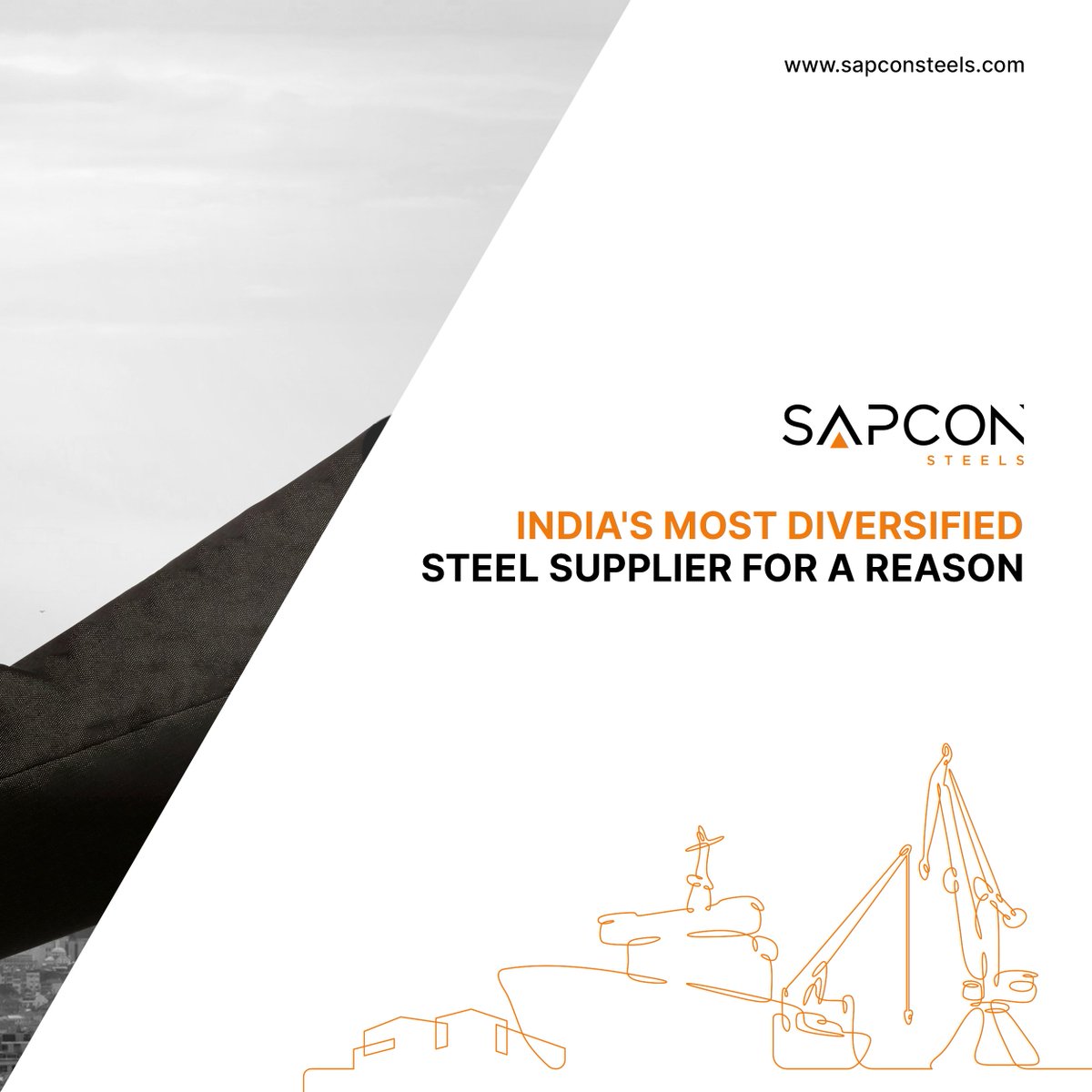 With a complex network of supply chains, we deliver steel from our 35+ loading hubs to its destination spread anywhere across India.

#SapconSteels #SteelSupplierInIndia #Sourcesmartersteels