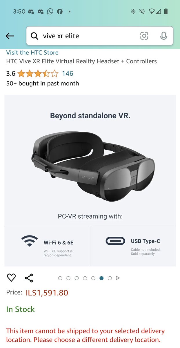 Vive XR Elite seems to have gotten a huge price cut, 400 dollars for me although it doesn't ship here, 50% price cut for others after checking with some people too

#vive #vivexrelite