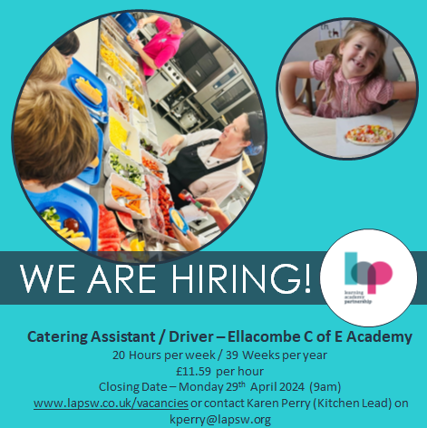 We are seeking a passionate Catering Assistant/Driver to be part of our wonderful Team at Ellacombe. Closing date: 29th April Further details available here: lapsw.co.uk/vacancies/curr…