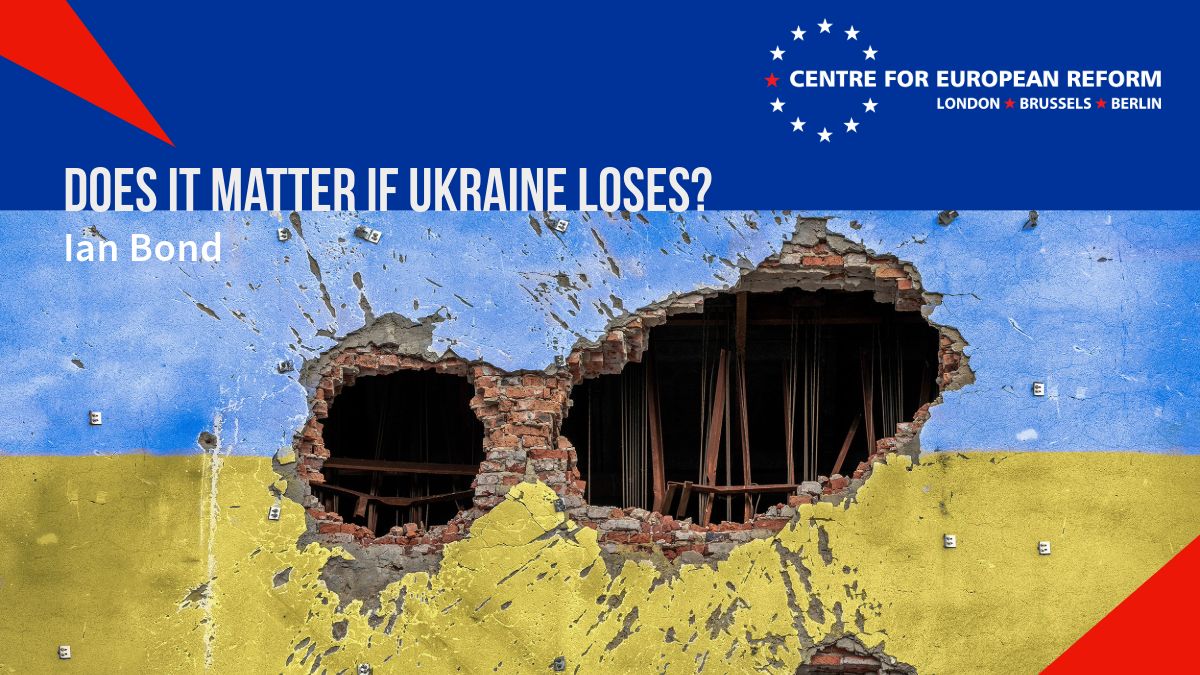 Europe will never be secure as long as Russia can pursue Putin’s imperial dream. Ukraine’s defeat is the most important step in realising that dream. Ukraine’s victory would be the most important step towards ending it. 🆕 policy brief by @CER_IanBond buff.ly/49WA6E9