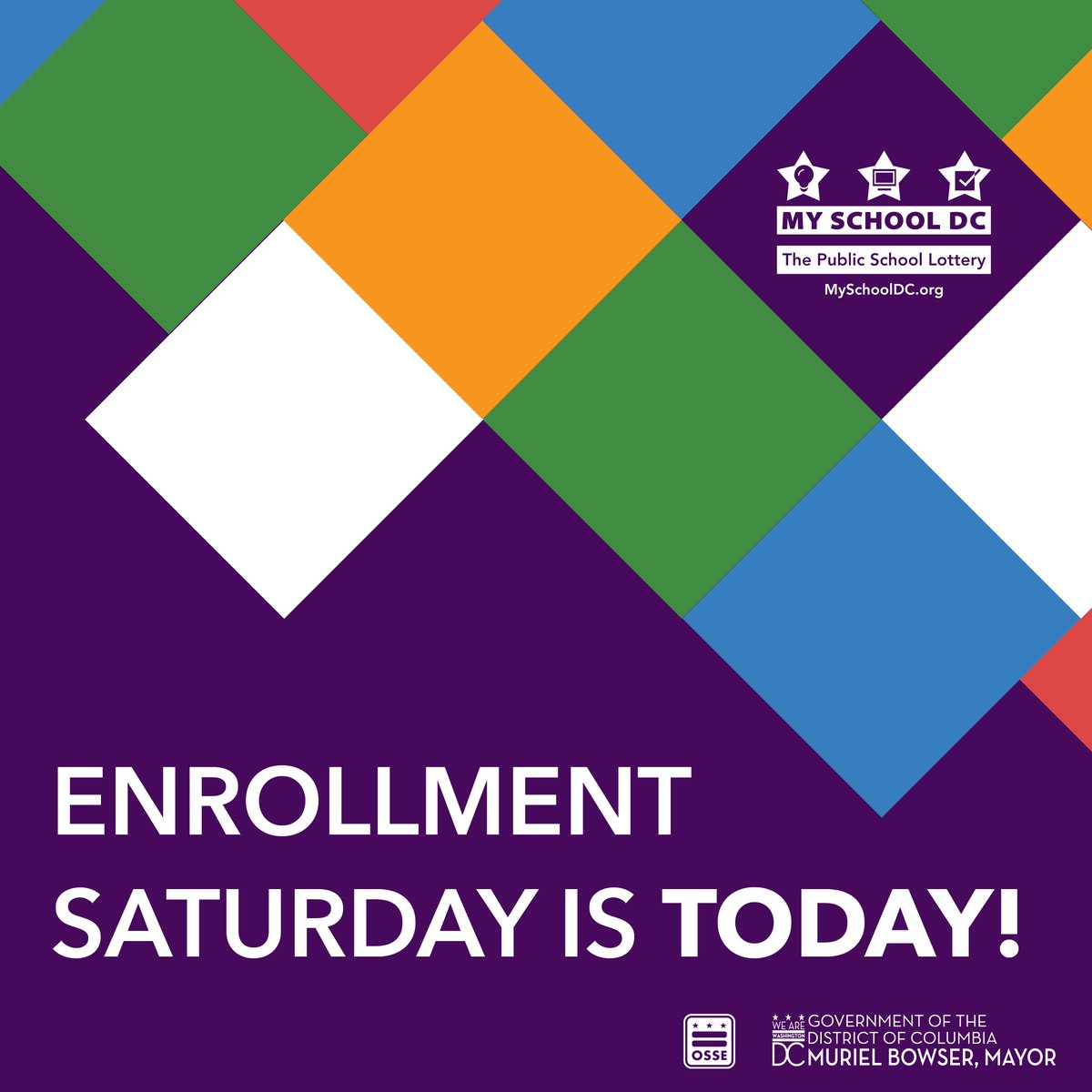 Enrollment Saturday is TODAY! From 9:00 a.m. to 12:00 p.m. you can enroll or re-enroll your student in person at their school. See the list of participating schools here: buff.ly/40T4ivN