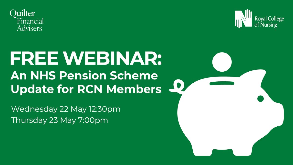 Join one of our free webinars in May to help you understand the NHS Pension scheme with our trusted financial advice partner @Quilter. Find out more: bit.ly/3QIx3ZR
