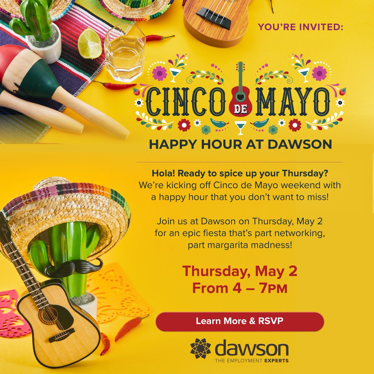 Oh yea we will be there! Networking and margarita madness at Dawson 

#aafcolumbus #dawsontheemploymentexpert #cincodemayo