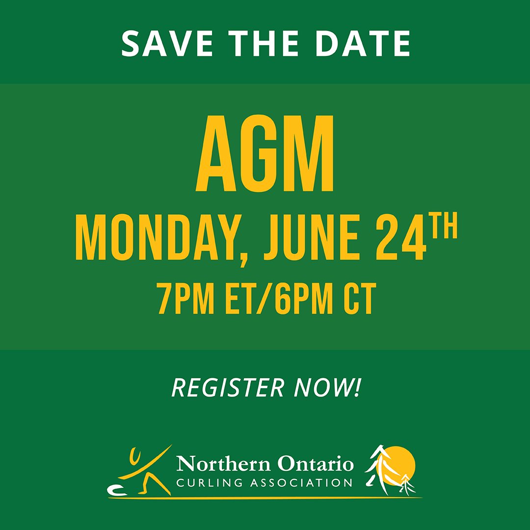 🗓️ Save the date! Join us for the NOCA Annual General Meeting on Monday, June 24th at 7pm ET/6pm CT. We will present annual reports and year-end financials and reflect on another successful year in curling. See you there! 

Register for the AGM: bit.ly/3xUVaOi