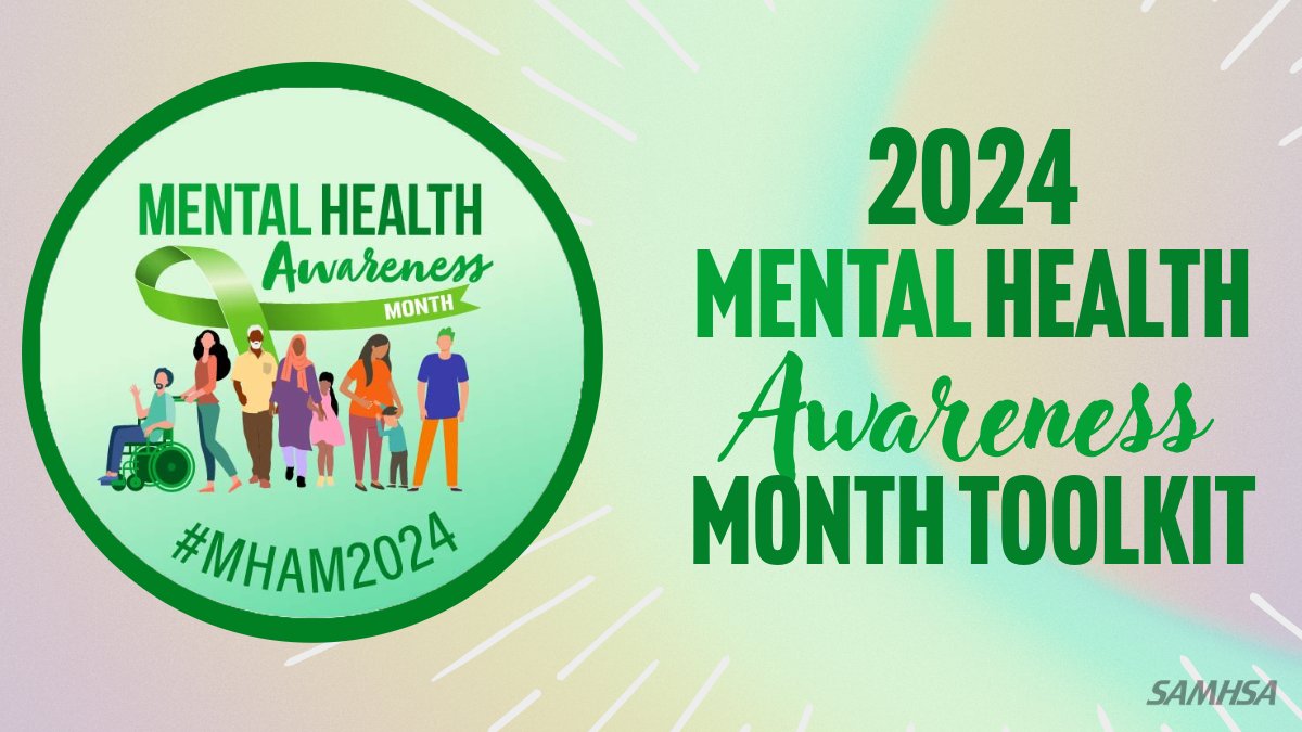 May is #MentalHealthAwarenessMonth & it’s right around the corner! Check out SAMHSA’s new 2024 Mental Health Awareness Month toolkit. It includes social media shareables, key messages & weekly themes, digital stickers, & more: samhsa.gov/mental-health-… #MHAM2024