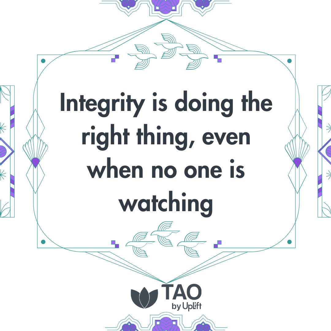 Integrity is not just a virtue; it's the foundation of strong character and ethical leadership. 💫  #TryTAO #optimizingmentalhealth #mentalhealth #mindfulness #behavioralhealth #mentalhealthsupport #happy #healthy #successful #Integrity #EthicalLeadership #Trust