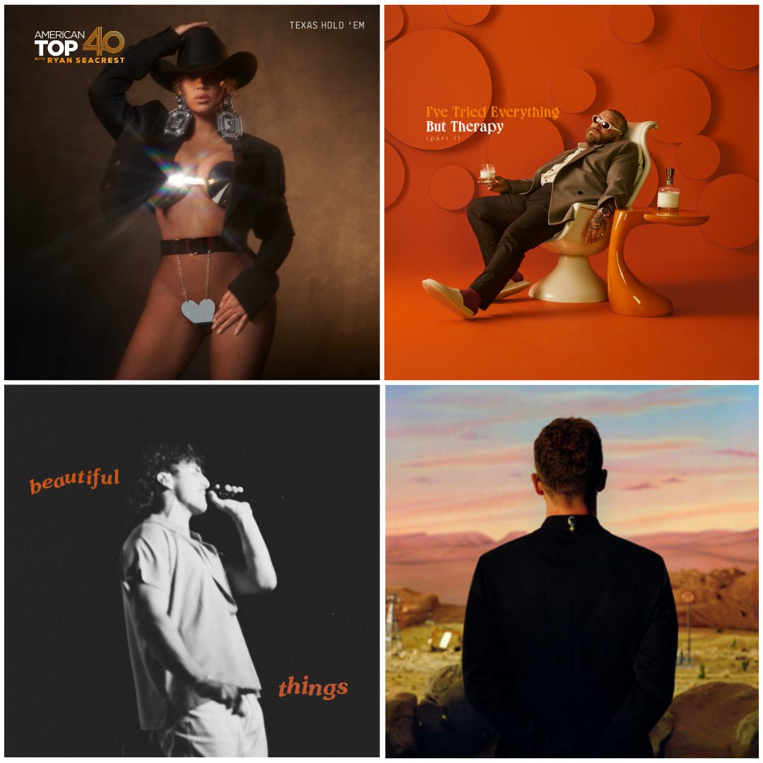 One of the most ✨ beautiful things ✨ about the weekend is that it's #AmericanTop40 time! The biggest songs of the week are waiting for you... find out who's taking the top! americantop40.com/charts/top-40-… #teddyswims #beyonce #justintimberlake #bensonboone