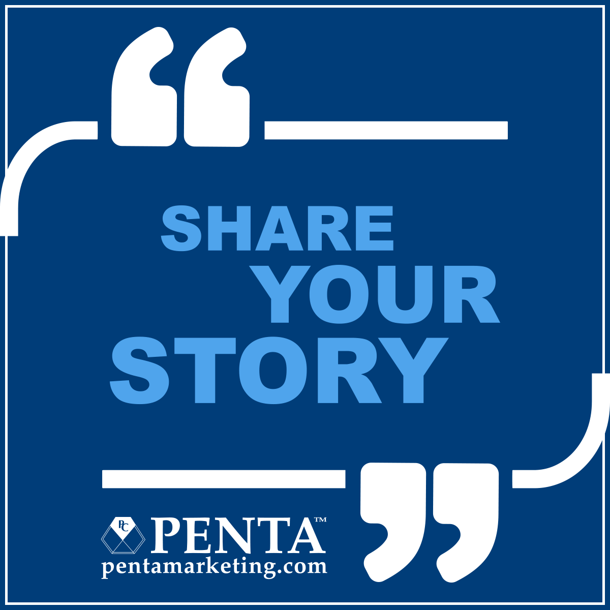 Every business has a story to tell. Isn’t it time you let PENTA illuminate your brand story?
#ThePENTAExperience #TellAStoryDay #Branding #BrandStory #Content #ContentCreation #Creative #Marketing #Entrepreneur #Business #Success #Sales #Leadership