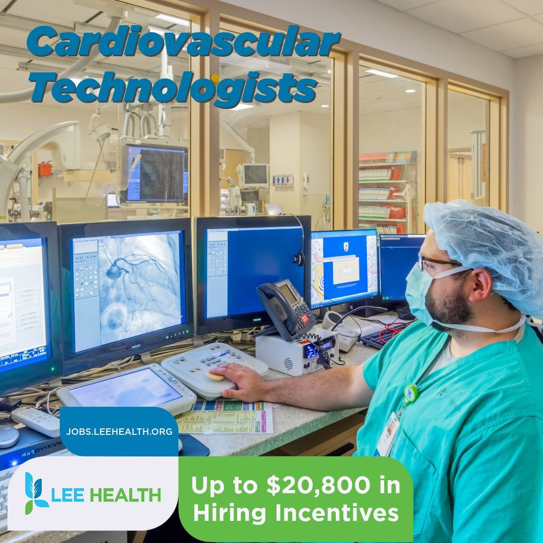 🔍 Job Alert: Cardiovascular Technologist II at Lee Health in Fort Myers, FL!

🌟 Offering up to $20,800 in hiring incentives!

Apply today! bit.ly/LeeHealth_Card…

 #HealthcareJobs #CardioTech #FortMyers #RCIS #RCES #LeeHealth