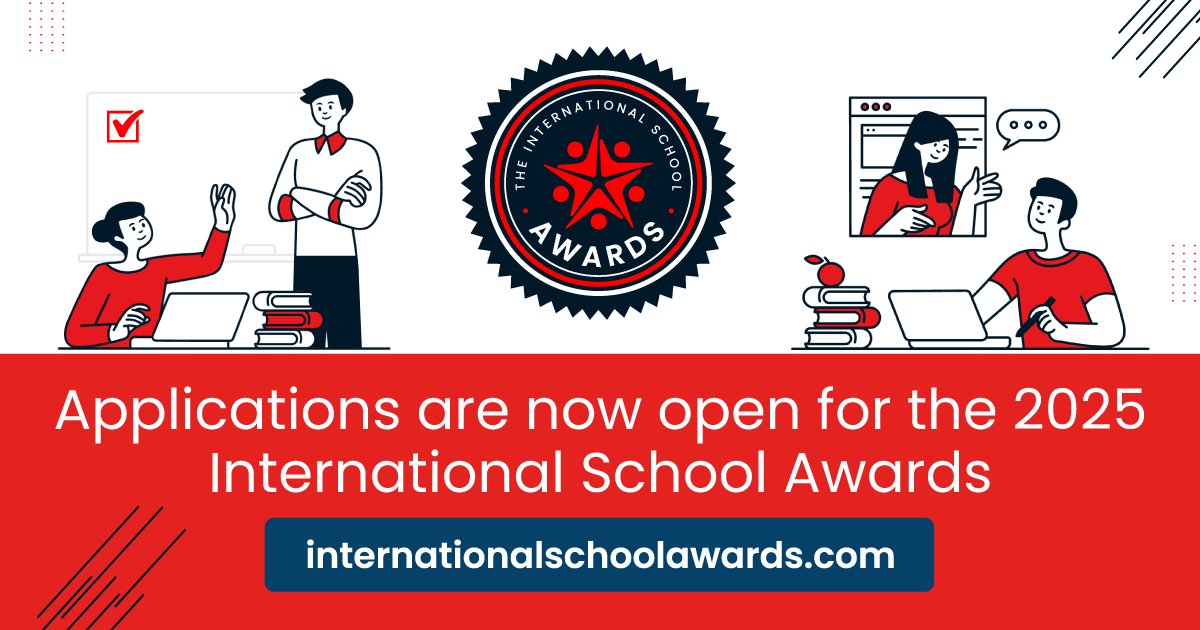 📢Applications are now open for the 2025 International School Awards. 🏆 The awards welcome all initiatives to inspire good practices within the international school community! 🏫 Celebrate your school and find out more: ow.ly/hFSL50QVvFz #ISAwards2025 #educators #intled