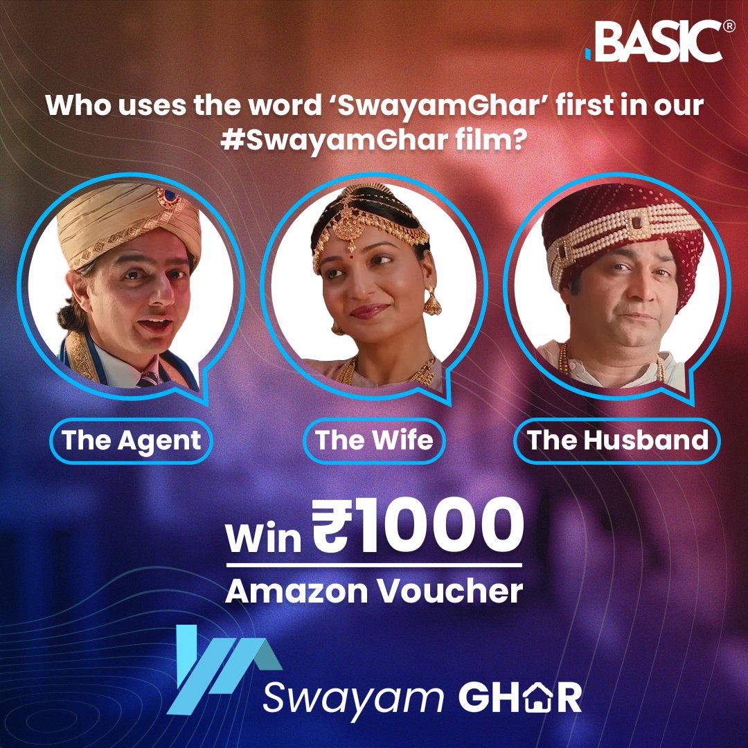 Contest Alert! Remember the #SwayamGhar video that was posted in November? You will find your answer there! BASIC Rules To Win: * Follow BASIC Home Loan * Comment your answer and share your/your family's experience of applying for a home loan. * Tag 3 of your friends Just…