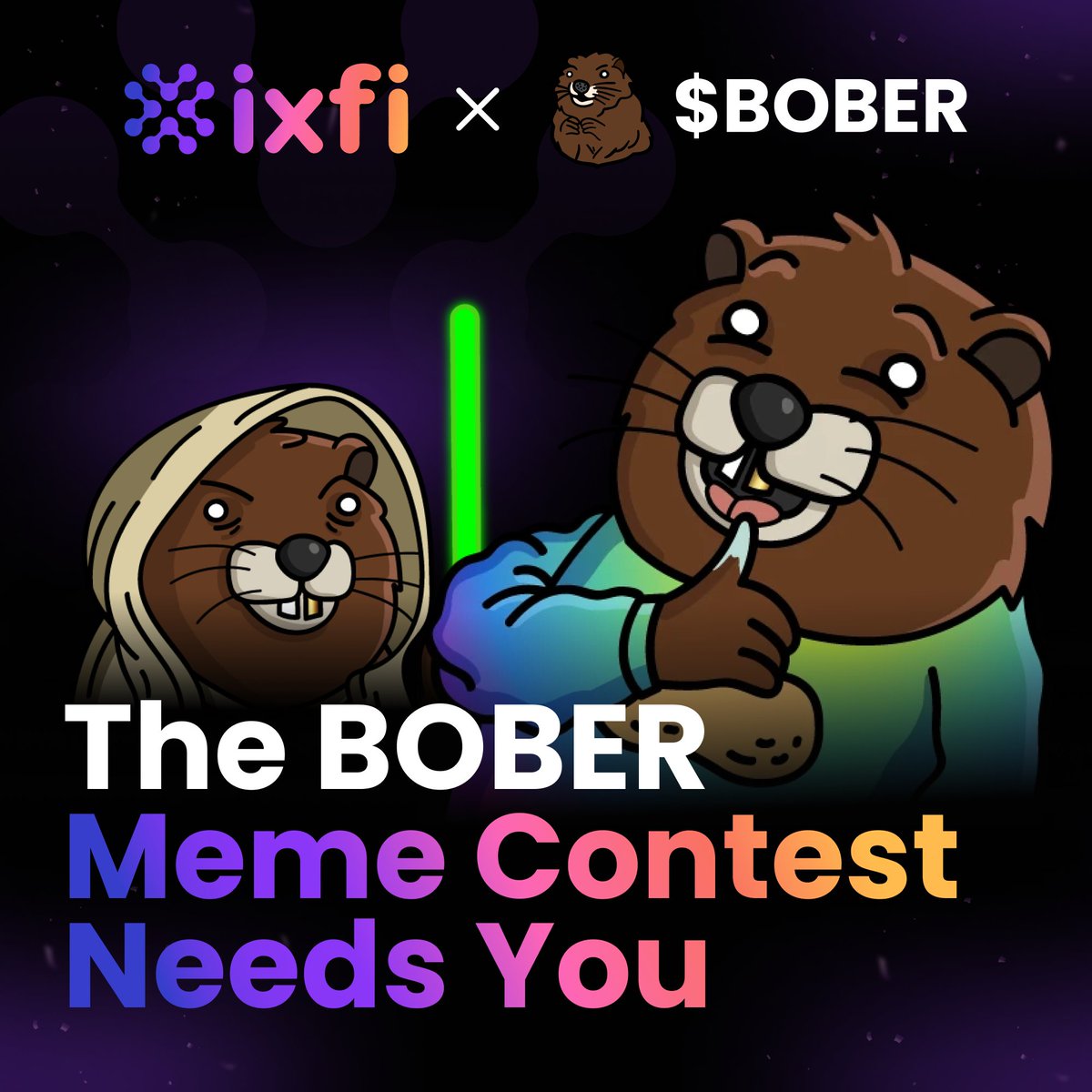 Don't miss your chance to showcase your creativity and win some amazing $BOBER prizes! The contest ends TOMORROW, so get those memes ready! 🥇 1st Place: $100 🥈 2nd Place: $70 🥉 3rd Place: $30 🚨 Remember: - Theme: Any aspect of $BOBER - Post your meme with the hashtag