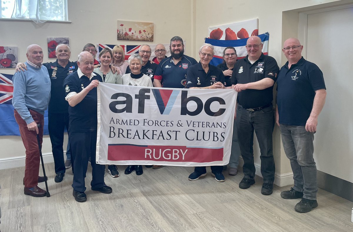 A great group of veterans joined together over breakfast this morning at the @AfvbcN welcoming the Rugby and Southam groups together. It’s was a pleasure - a lovely group. 🇬🇧🫡❤️🍽️ Dates: Last Saturday and Wednesday of each month. #returntothetribe @PoppyLegion