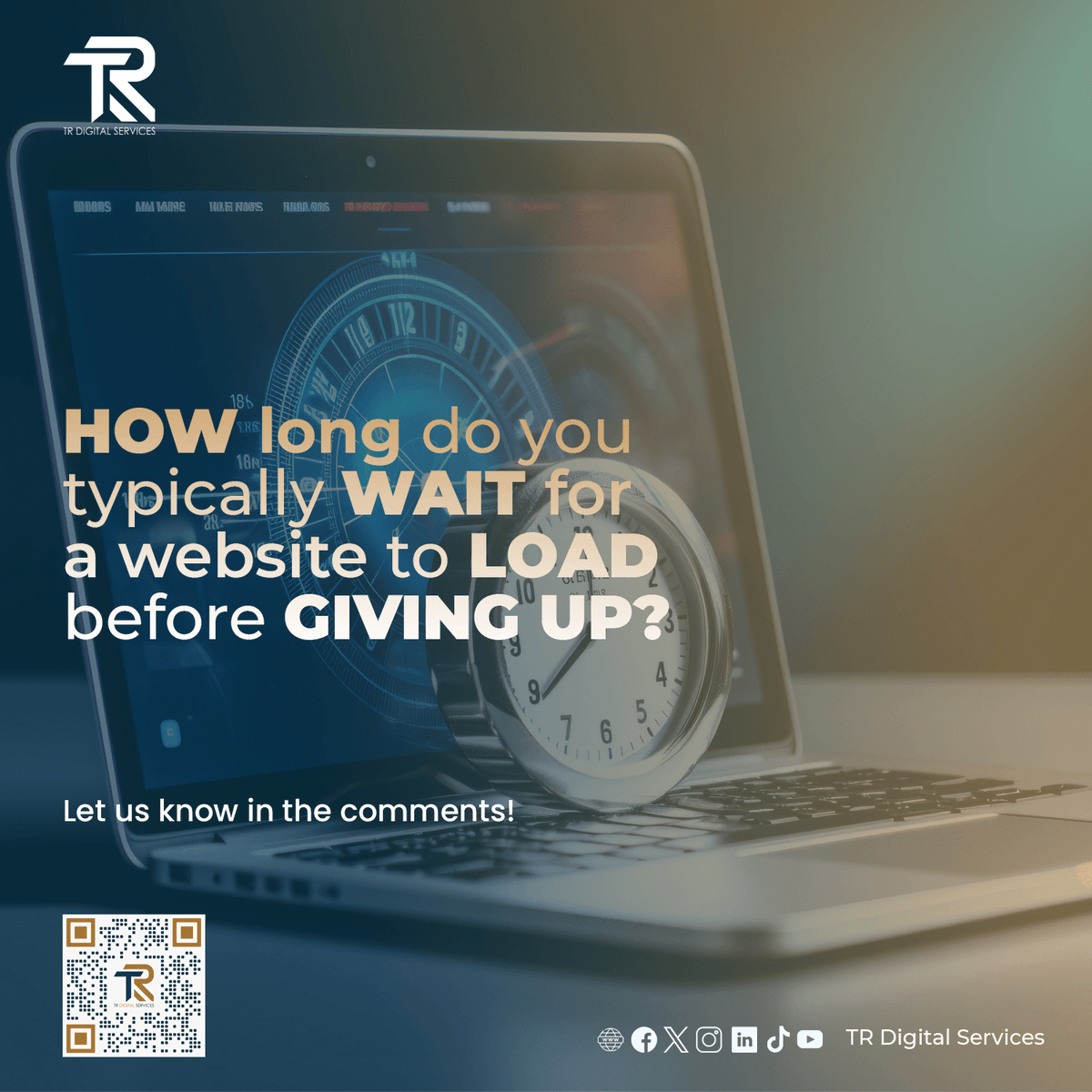 TRDigitalSrvcs's tweet photo. ⏳How patient are you when it comes to slow-loading websites?
💭⬇️Share your threshold with us in the comments below!
#website #webdesign #websitetraffic #seo #websiteloading https://t.co/Y5928Z337D