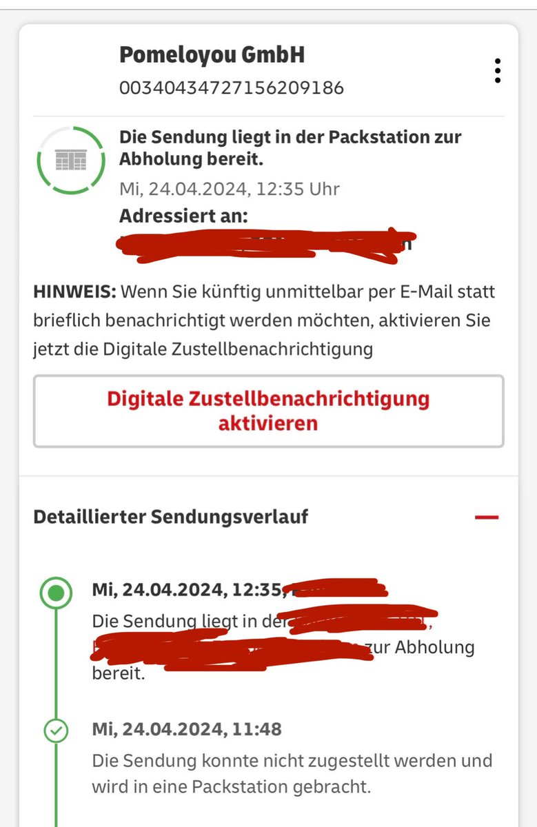 KevTheMedic's tweet photo. @DHLPaket Moin, komme gerade aus dem Urlaub. Ein Päckchen wurde durch den Briefschlitz geworfen, das andere vom gleichen Absender an eine packstation ohne Zettel. In der App steht zwar zu welcher aber auch mit der Karte fordert die Station den 10-stelligen Code den ich nicht hab https://t.co/PnfmkgQ7jY