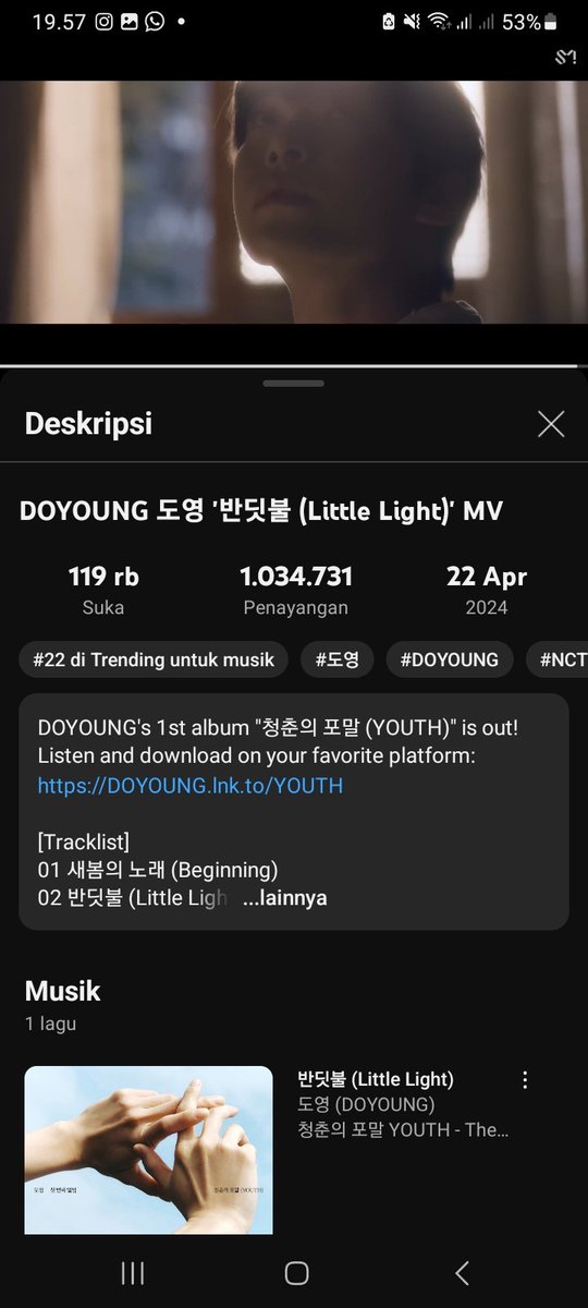 🌊 DOYOUNG LITTLE LIGHT STREAMING PARTY 🌊 

📎 youtu.be/UZjGcAjd8Ok?si…

Tags: doppus

SOLOIST DOYOUNG DEBUT 

#DY_LITTLELIGHT_OutNow 
#청춘을_밝힐_도영이의_반딧불