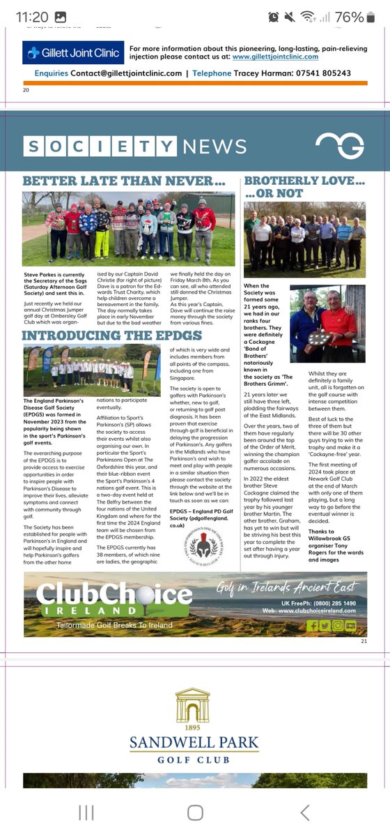 Good to see <a href="/WillowbrookGS/">WillowbrookGolf</a> (other golf societies are available) featuring in <a href="/MidlandsGolfer/">Midlands Golfer</a> issue 98