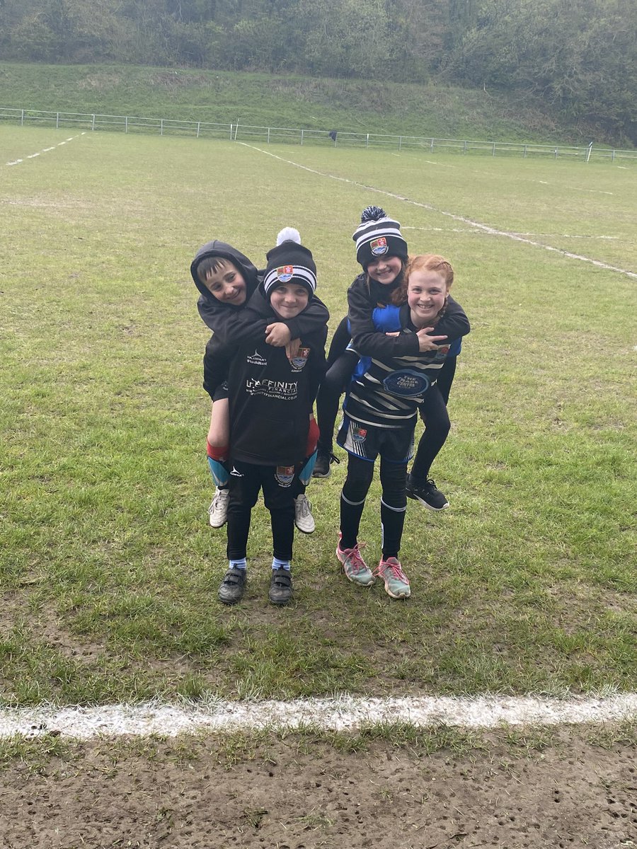 Some of our (Nantgaredig) under 10s after their games against Pontaberam today.