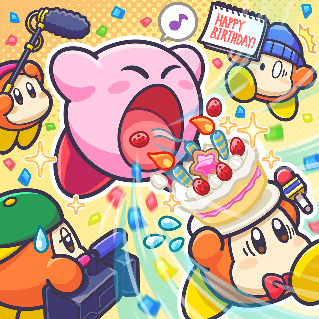 Don’t scroll by without wishing Kirby a happy birthday! 🎂 The pink hero made his debut in Kirby’s Dream Land for Game Boy, which launched in Japan on this day in 1992.