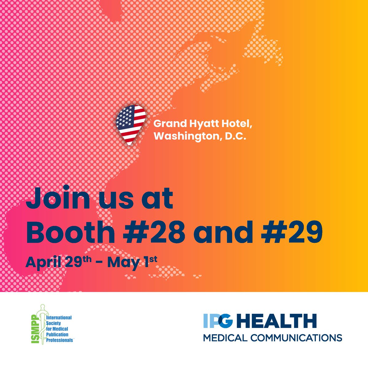 We're on the countdown to #ISMPPAnnual2024! You can find us at Booth #28 and #29 throughout the whole meeting. See you there! @ISMPP #IPGHealthMedicalCommunications #MedPubs #MedComms