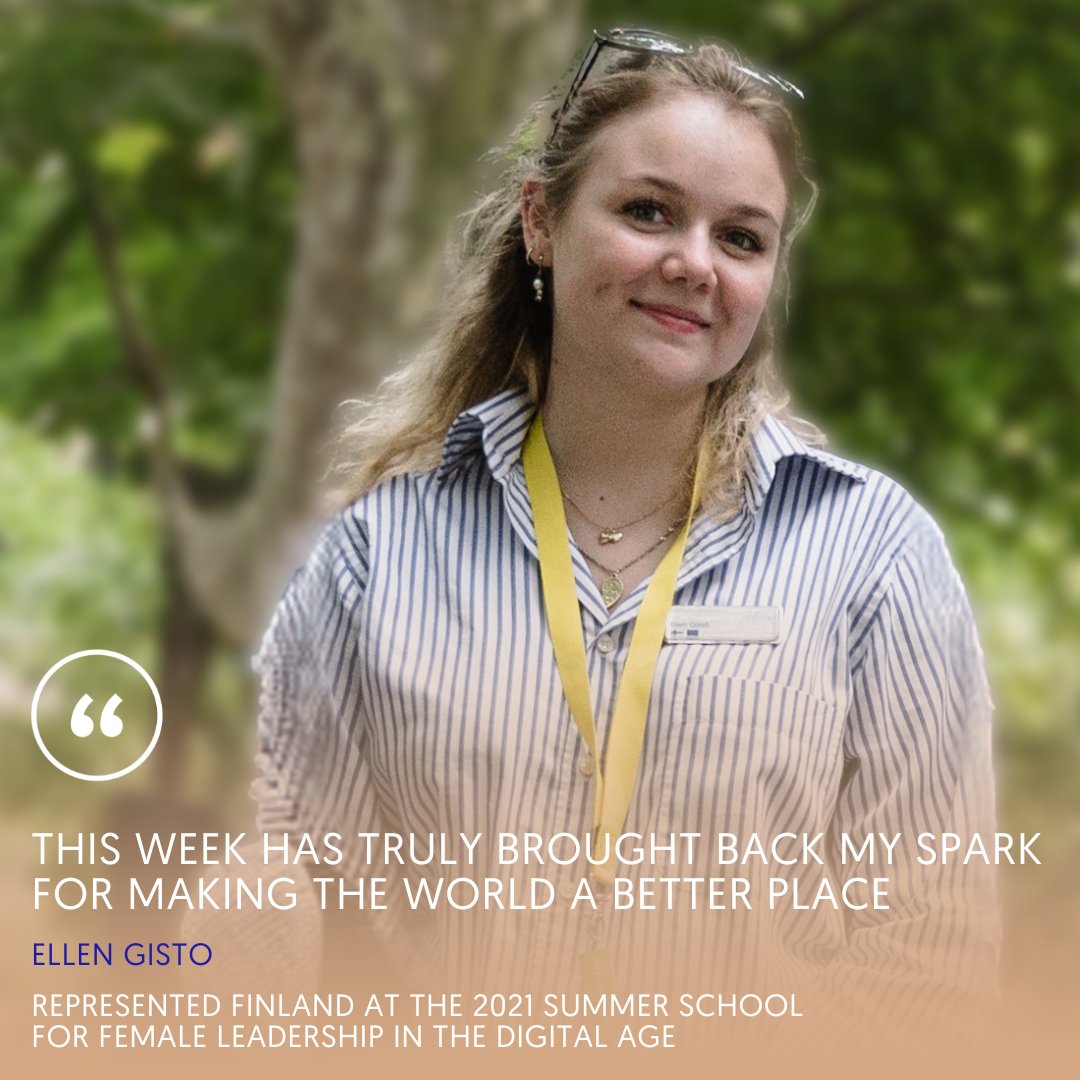 'This week has truly brought back my spark for making the world a better place,' expresses Ellen Gisto, our Finnish #NextGenChangeMakers alumna, reflecting on her experience at the 2021 Summer School in Lisbon. 💪 Apply by April 30! europeanleadershipacademy.eu