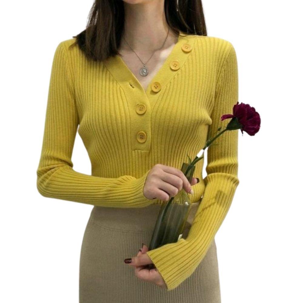 Casual Ribbed V-neck Knitted Women's Sweater Half Button Soft Jumper Slim Elastic Office Pullover Tops Everyday selling at £9.95
nseimports.co.uk/products/casua…
#nseimports