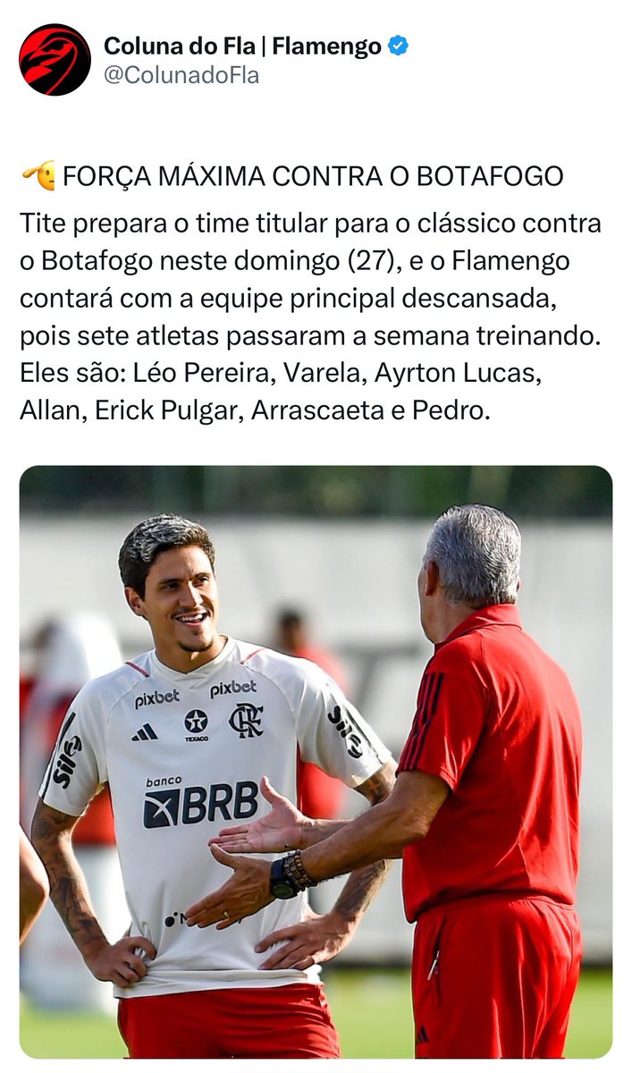 QUAL A PRIORIDADE DO FLAMENGO? Depois de a diretoria mandar priorizar o Carioca, Tite poupou em jogos importantes contra Palmeiras e Bolívar, e agora vem com “força total” contra o potente Botafogo?