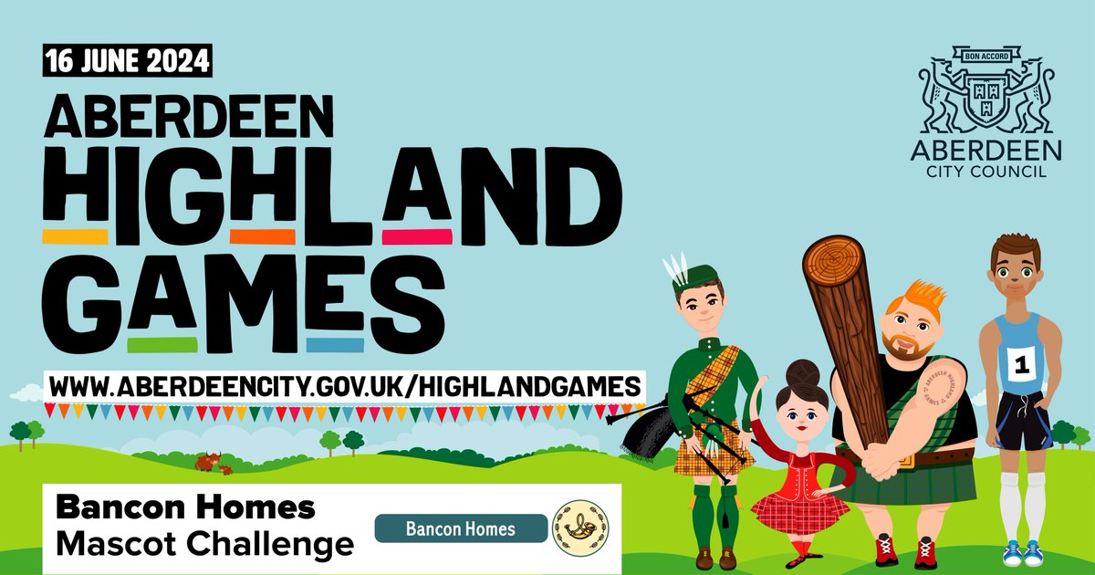 Does your mascot have what it takes to become the 2024 Mascot Champion? - We've extended the deadline for entries, now extended to Friday 3 May! Aberdeen's Highland Games will be returning to Hazlehead Park on Sunday 16 June. For more information visit: orlo.uk/yObZO