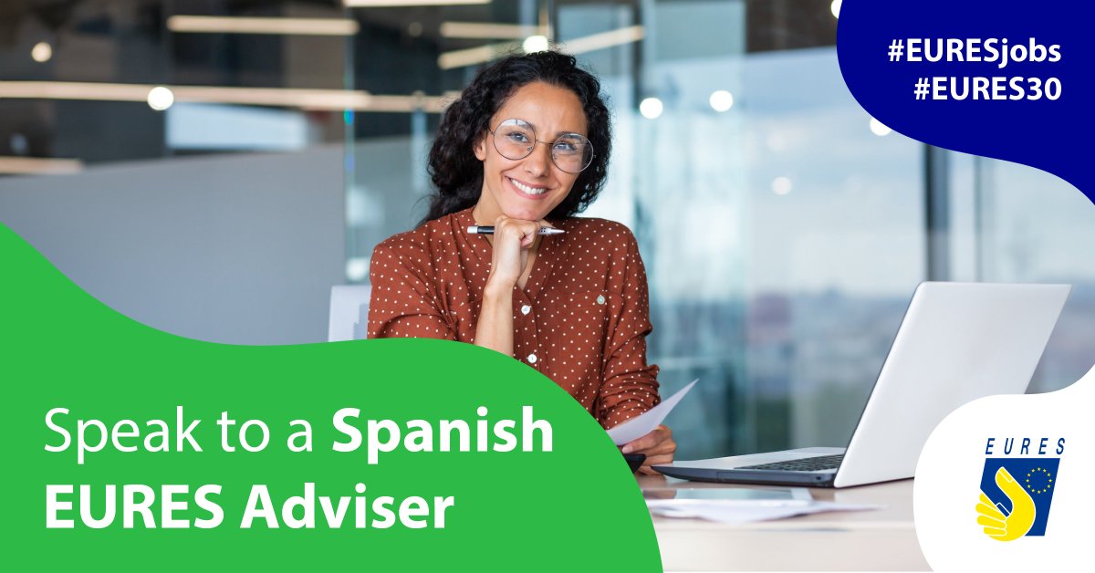 EURES Advisers are also available for online chats. 🇪🇸 In Spain, you can talk to an adviser every Friday from 11:00 - 13:00. Discover what countries support this service 🔗 eures.europa.eu/eures-services… #EURES30 #EURESJobs #CareerAdvice