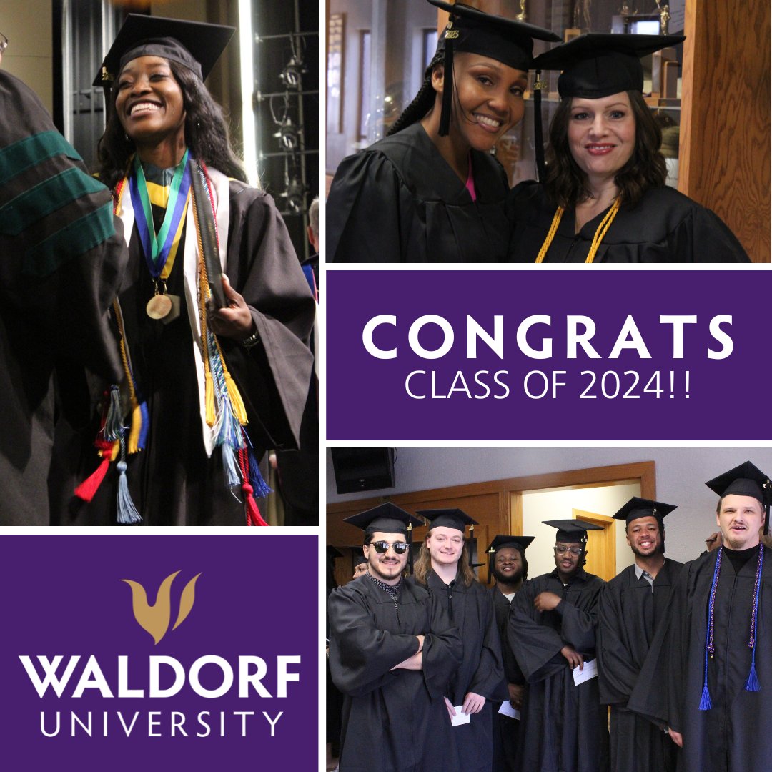 Today, we celebrate not just diplomas but the resilience, determination, and victories of each graduate at Waldorf University. 🎓🌟 Overcoming obstacles, reaching new heights, and paving the way for a brighter tomorrow. Congratulations to the Class of 2024! 🎉 #WaldorfGrad2024