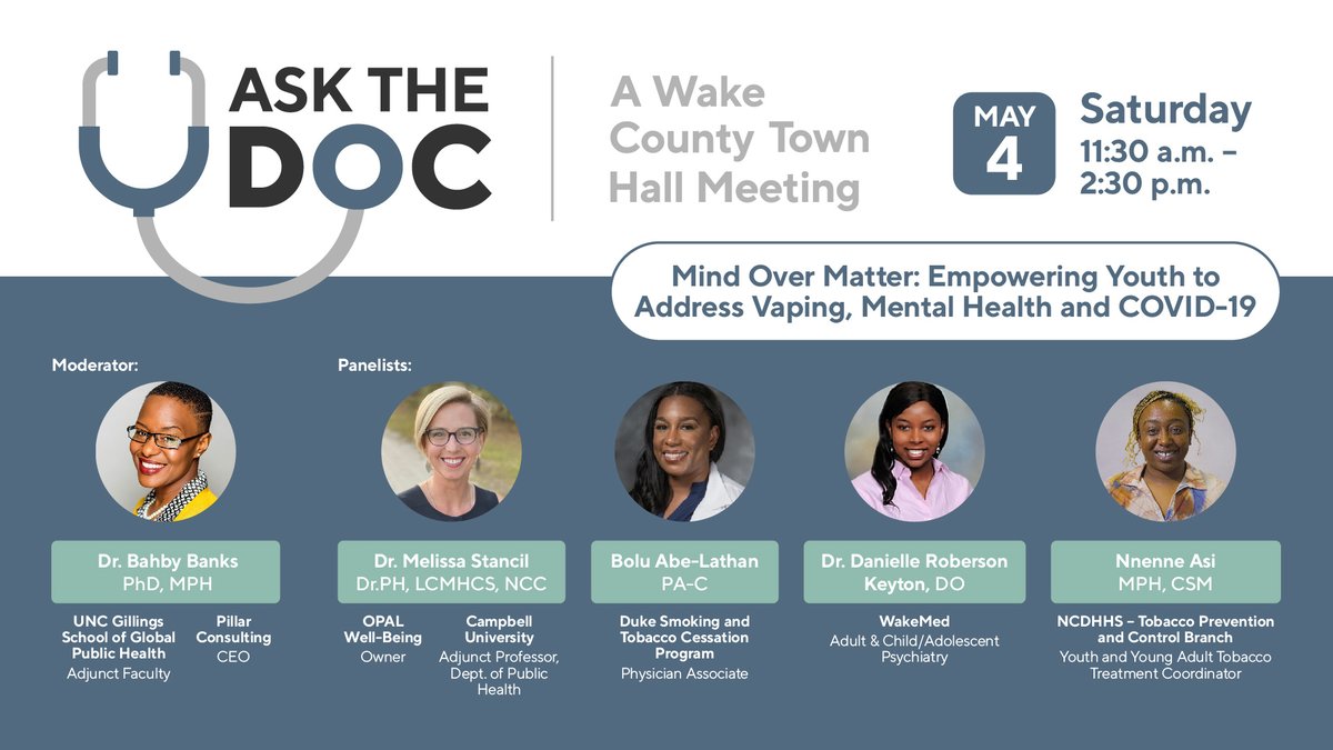 Join us next week for a youth-focused edition of our #AskTheDoc town hall series 🩺 We’ll explore the issues of mental health, #COVID19 & vaping, offering insights & essential resources. 📆 Saturday, May 4 ⌚ 11:30 a.m. 📍 Green Road Community Library ℹ️ ow.ly/CXow50RbMST/