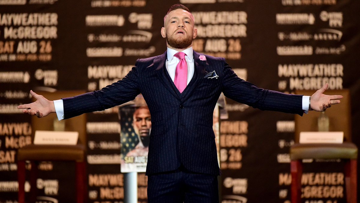 'Thuggish arrogance in a custom suit' award actually goes to one of your own, Nick. Please see Exhibit A: Conor McGregor's 'FUCK YOU' pinstrip suit made especially for his oress run during the McGregor vs. Mayweather run. Also, many other players have done custom lined suits…