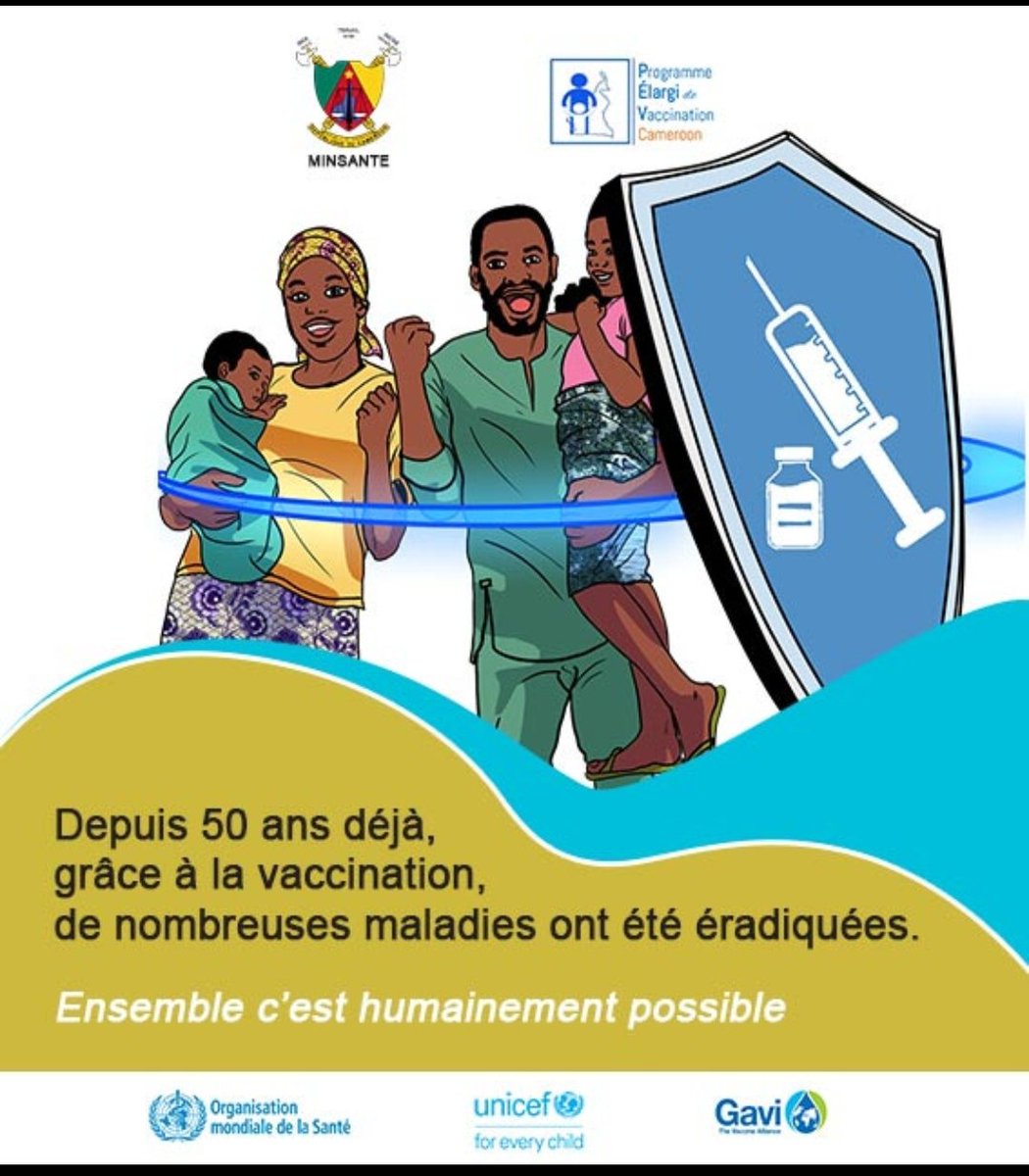 ♎𝟭𝟵𝟳𝟰-𝟮𝟬𝟮𝟰 = 𝟱𝟬 𝗔𝗡𝗦 𝗗𝗨 𝗣𝗘𝗩 ♎

✅ En 50 ans, le PEV a permis l’éradication de la variole en 1979 et du poliovirus sauvage en 2020.

🎯 Des efforts sont en cours pour lutter contre les flambées épidémiques de rougeole sur notre continent.

#SAV2024  
#24EPI@50