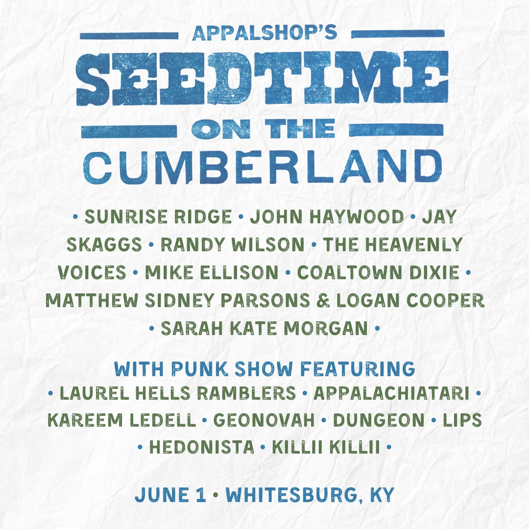 We are excited to have Matthew Sidney Parsons at #Seedtime2024! He is a songwriter, poet, and homesteader living in Carter Co., KY. He is joined by Logan Cooper, multi-generational multi-instrumentalist from Greenup Co., KY. See them June 1! Learn more at appalshop.org/seedtime