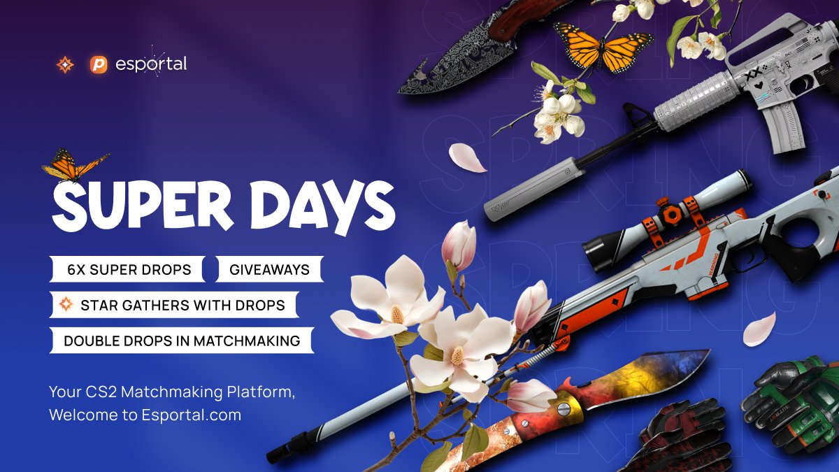 ✨Super Days er fortsatt i gang, har du fått noe drops?

Ingen Super Drop har droppa til nå idag, kanskje du er den heldige som får neste?🎁

📣Ikke glem <a href="/MarteeOw/">Martey0</a> sin 1V1 Turnering idag kl 19.30!
👉esportal.com/no/tournament/…