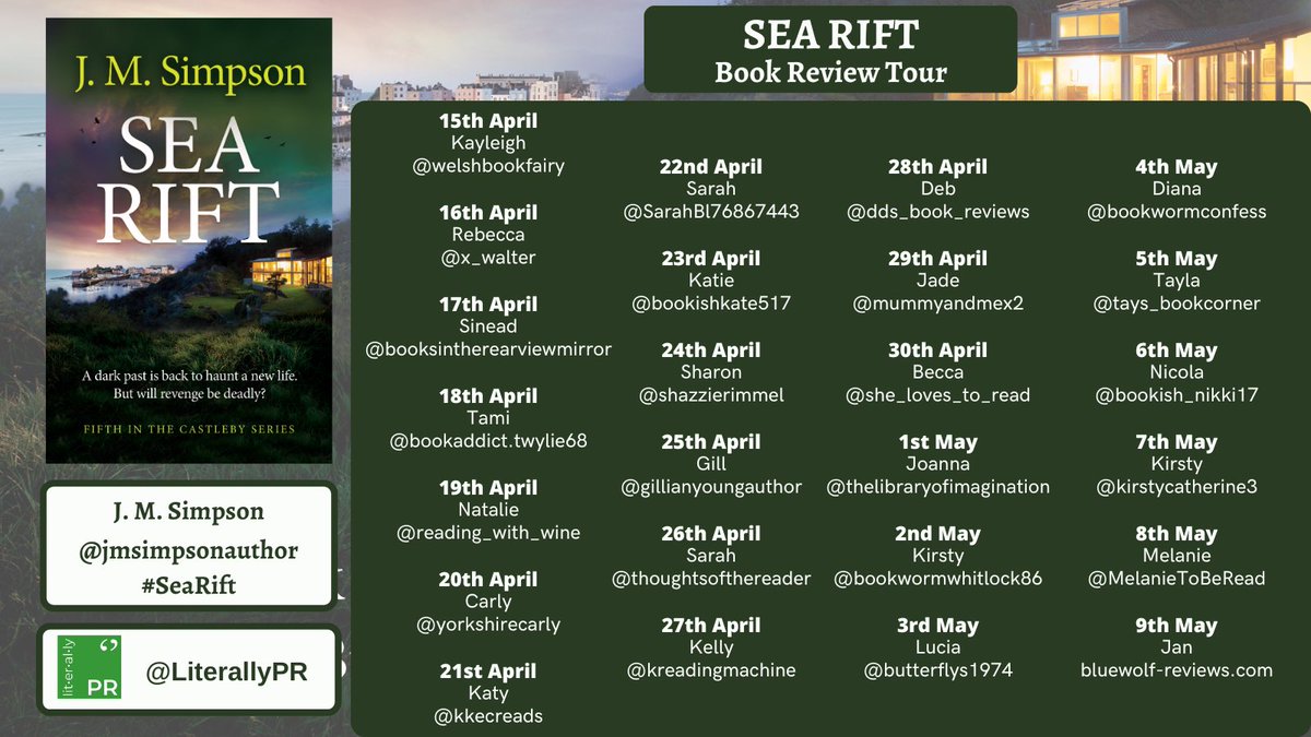 Today is my spot on the book tour for Sea Rift, the fifth instalment of the wonderful Castleby series by @JMSimpsonauthor @literallypr It’s always a joy to return to Castleby, though there are sinister happenings afoot! Check out my review, link in 🧵