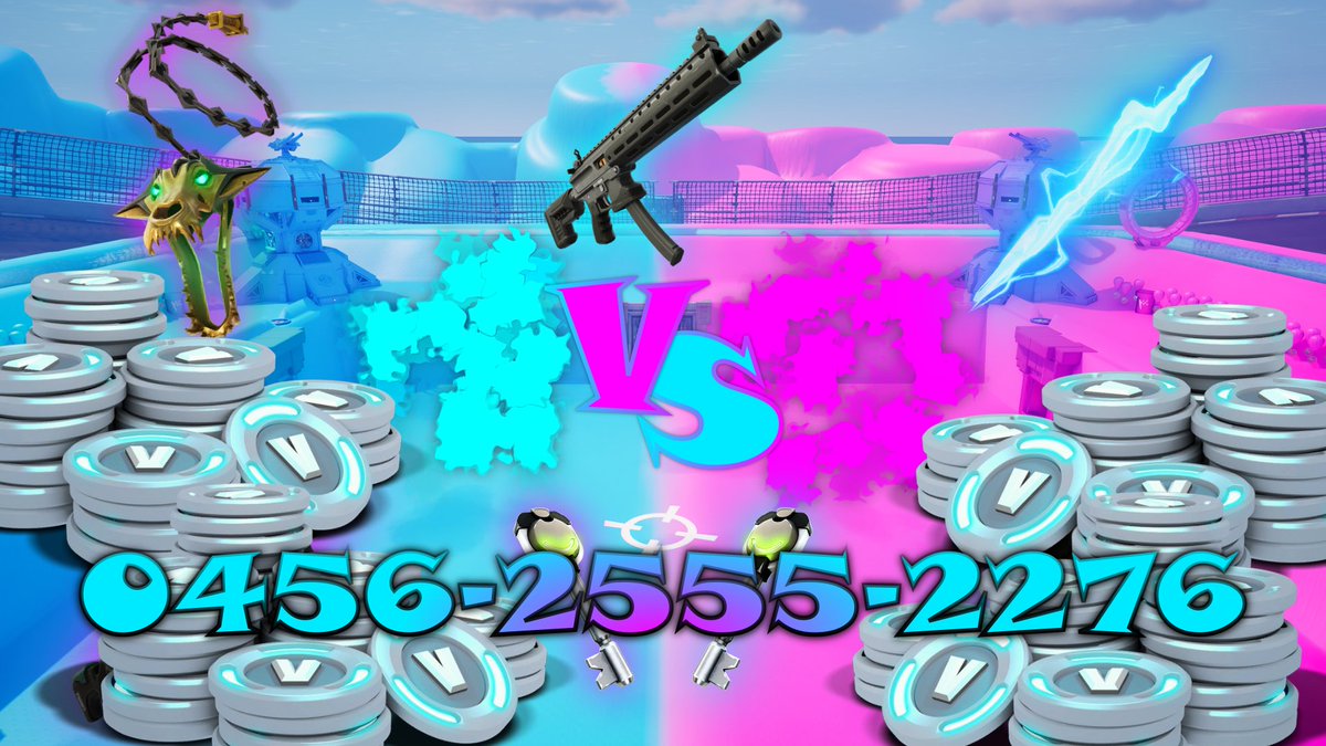 AIOS_Games's tweet photo. #Giveaway
๐ We are giving away 3x 2800 V-Bucks Codes to whoever:
๐ฉท Follow
๐ฉต Like + Retweet
๐ธ Post a Screenshot playing the last version of the Map under this tweet
๐ฎ0456-2555-2276
๐"Pink VS Blue" in #Fortnite
#UEFN #Contest #Sweepstake #Leak #PinkVSBlue #Leaks https://t.co/VmzcIytaDr