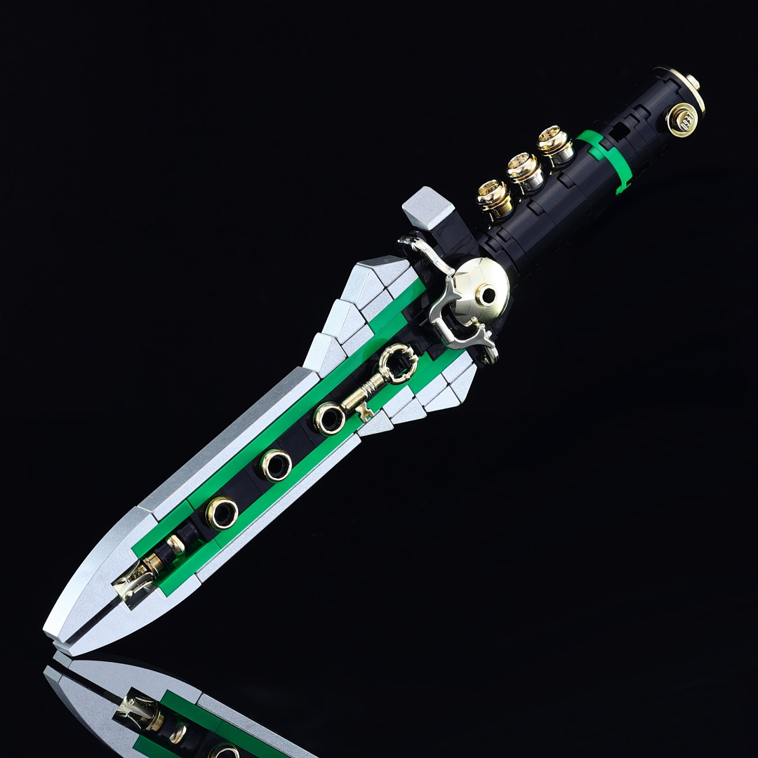 LEGOdouMoko's tweet image. 「恐竜戦隊ジュウレンジャー」に登場する6人目の戦士ドラゴンレンジャーの武器である獣奏剣をミニサイズで作ってみました
ギミックなどはありませんがせめて見た目だけは良いものにしたく、レアなゴールドメッキパーツとメタリックシルバーのパーツを惜しみなく使って高級感を出してみました #LEGO