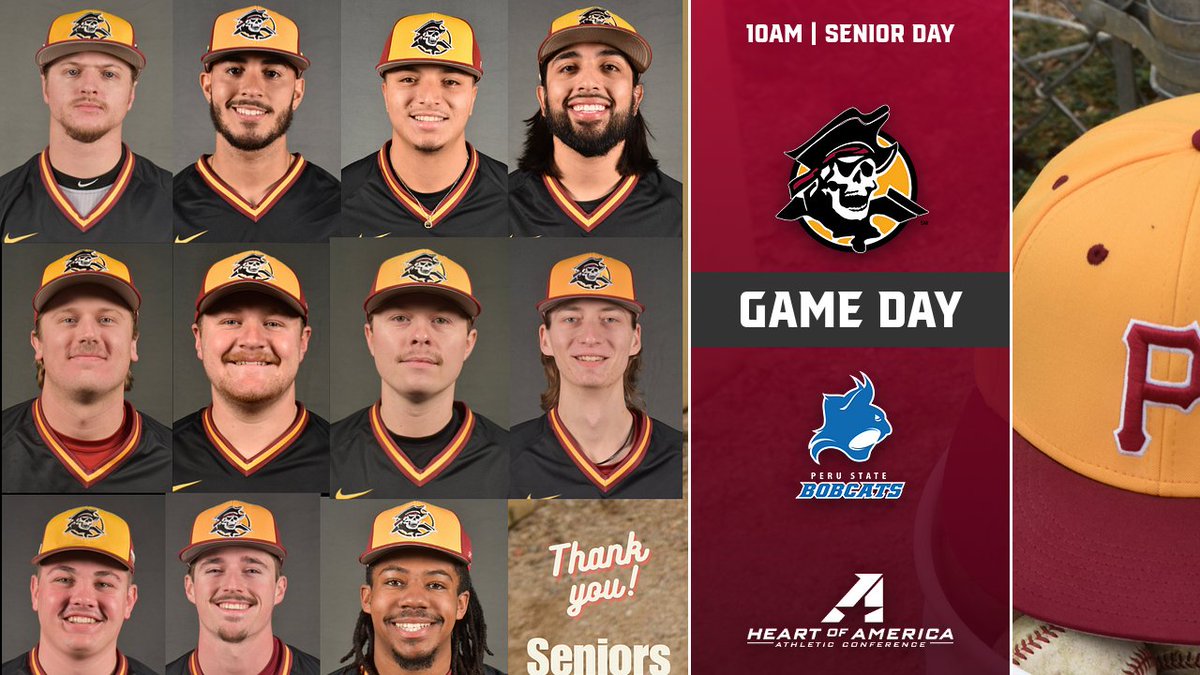 ⚾️, The Pirates host @pscbobcats at 10am on senior day at Comfort Field! Park's senior ceremony will begin at 9:15am! #GoPirates🏴‍☠️ 📺buff.ly/3op0iTc G1📈buff.ly/3UyUSFI G2📈buff.ly/3wdzbBK